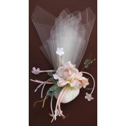 Favors pouch Floral Wedding tulle bomboniere Wedding guests gift with koufeta