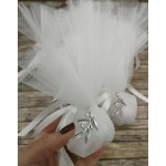 Favors olive charm Wedding bomboniere White wedding favors with koufeta confetti