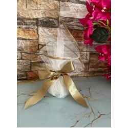 Favors tulle pouch Simple elegant Color options Baptism Wedding bomboniere with koufeta