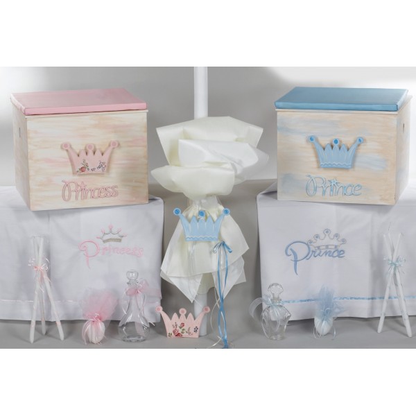 Complete baptism PRINCE PRINCESS set BABY BOY GIRL Orthodox church