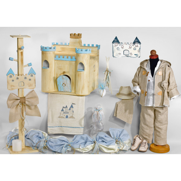 Complete baptism CASTLE set BABY BOY Orthodox church christening 