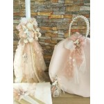 Complete set girl baptism Seabed mermaid theme Keepsake bag Candle Oil set Towel set Greek baptism baby girl