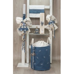 Complete set boy baptism Cars and bicycles Keepsake bag Candle Oil set Towel set Baby boy christening