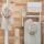 Complete set personalized Girl baptism Flowers with monogram theme Trolley suitcase Candle Oil set Towel set Baby girl christening