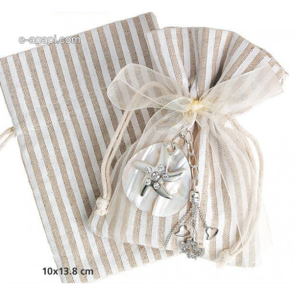 Baptism favors for boys and girls Summer unique burlap pouch favors