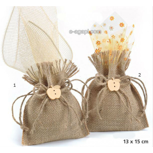 Baptism favors for boys and girls Autumn christening baby shower pouch favors