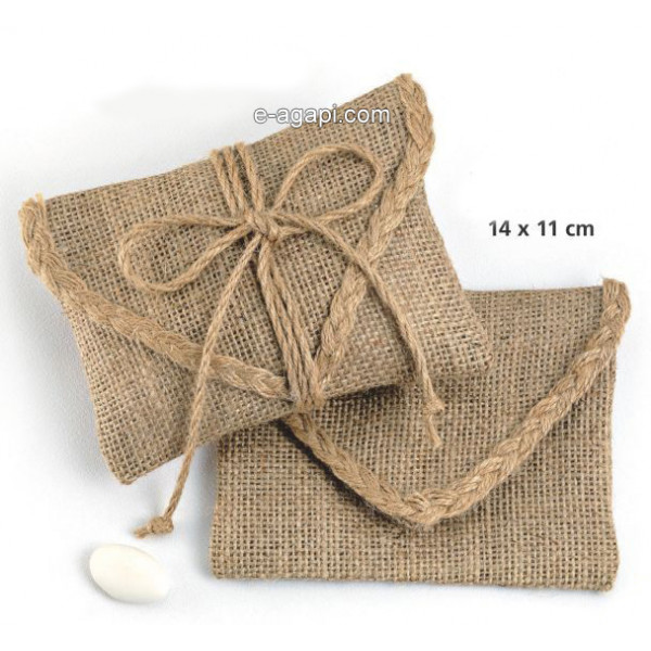 Baptism favors for boys and girls Burlap baby shower envelope favors