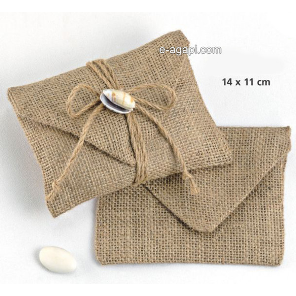 Baptism favors for boys and girls Burlap baby shower favors envelope