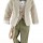 Suit Cotton Olive Beige couture Baby boy fashion Christening Wedding outfit Unique Design