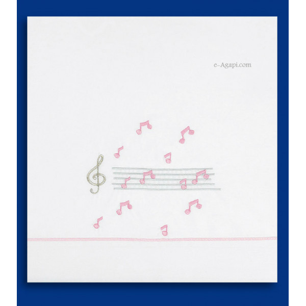 Ladopana set baby girl baptism Music notes Orthodox baptism