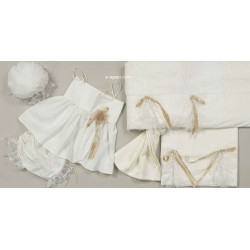 Ladopana set baby girl baptism Retro style Orthodox baptism