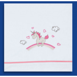 Lathopana set Βaby girl baptism Embroidered unicorn Orthodox baptism