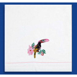 Lathopana baby girl, boy Multicolor embroidered tucan Orhodox baptism