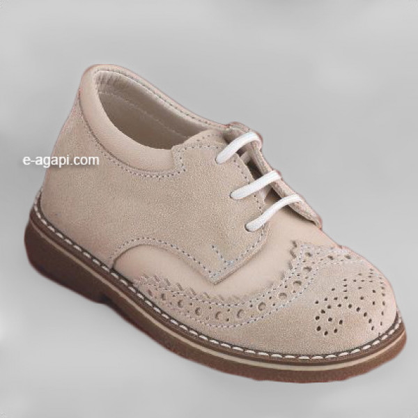 Baby boy shoes  - Oxford shoes - Toddler leather shoes - size 4-9 US - EU 19-25 - Ecru