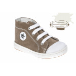 Baby boy shoes - Leather  - Toddler Sneakers - size 4-9 US - EU 19-25 - Grey color