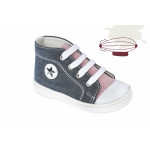 Baby boy shoes - Denim - Toddler sneakers - size 4-9 US - EU 19-25 - Blue