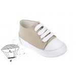 Baby boy shoes - Leather - Toddler Sneakers - size 4-9 US - EU 19-25 - Beige