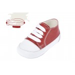 Baby boy shoes Leather shoes crib sneakers Red color