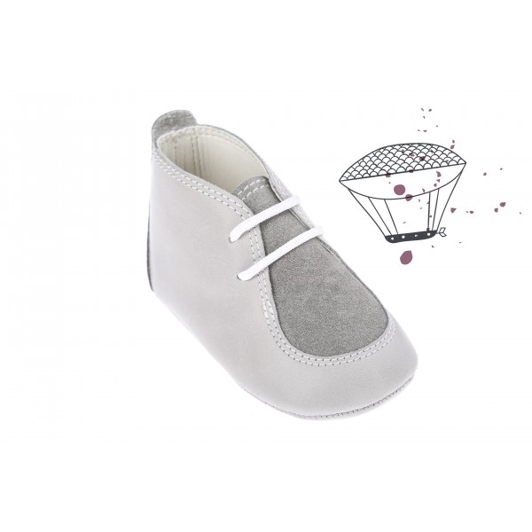 Baby boy shoes crib shoes Toddler leather shoes Grey baptism shoes 