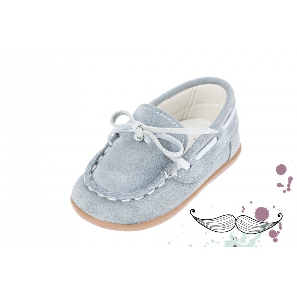 Baby boy shoes moccasins Toddler leather shoes light Blue baptism shoes 