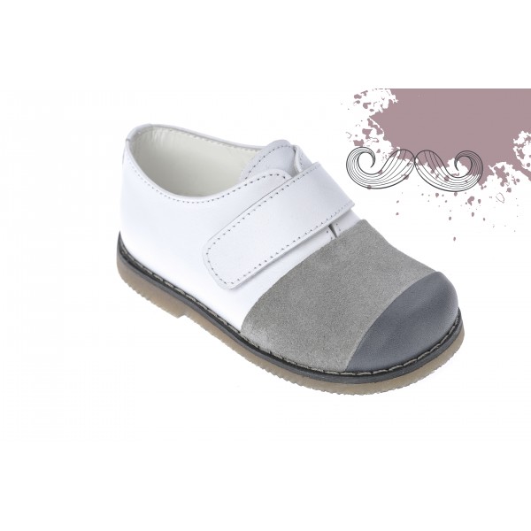 Baby boy shoes velcro shoes Toddler leather shoes White grey black baptism shoes 