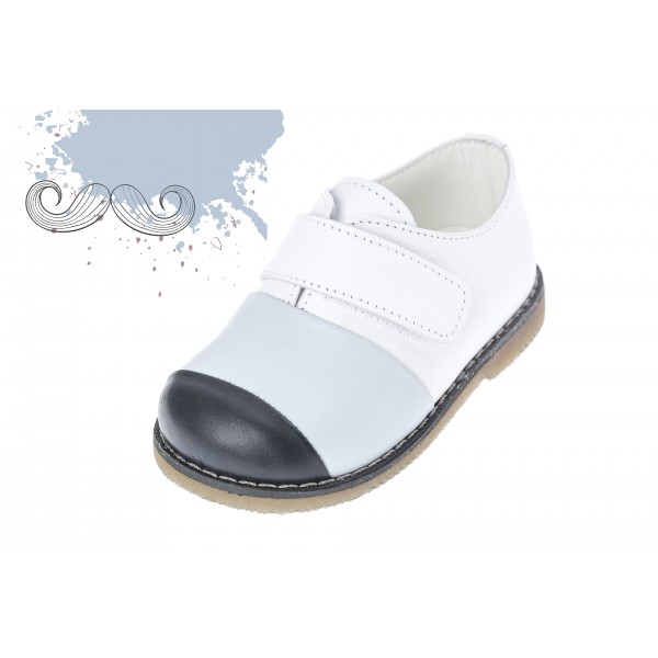 Baby boy shoes velcro shoes Toddler leather shoes White black baptism shoes 