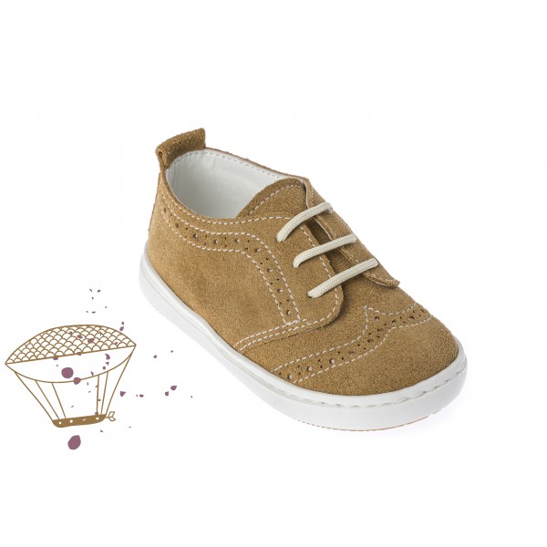 Baby boy shoes Wingtip shoes Toddler leather shoes Sandy Brown baptism shoes 