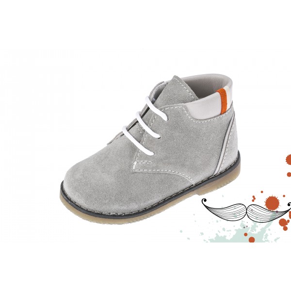 Baby boy shoes Booties shoes Toddler leather shoes Grey baptism shoes 