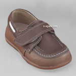 Baby boy shoes  - Toddler leather shoes - size 4-9 US - EU 19-25 - Brown