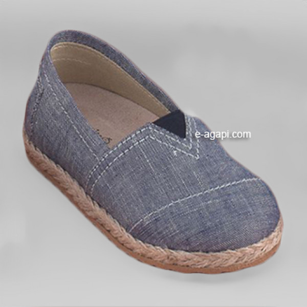 Baby boy shoes - Espadrilles - Toddler first steps shoes - size 4-9 US - EU 19-25 - Denim