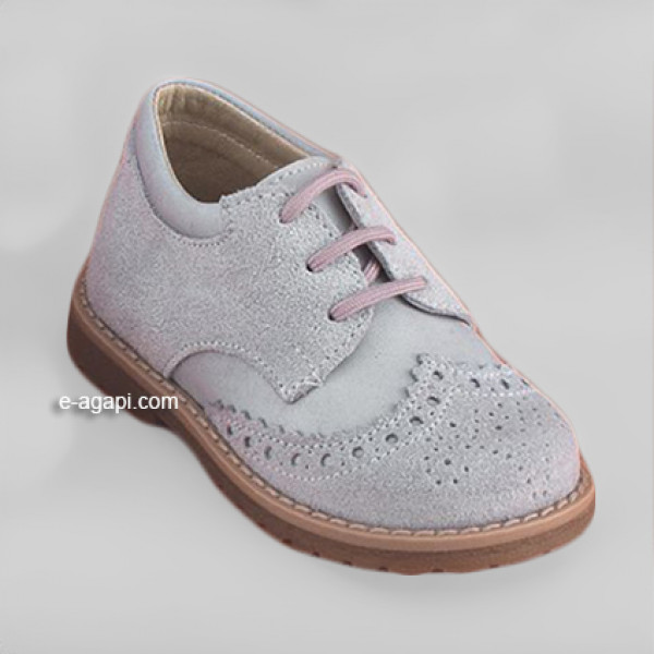 Baby boy shoes  - Oxford shoes - Toddler first shoes - size 4-9 US - EU 19-25 - Grey 
