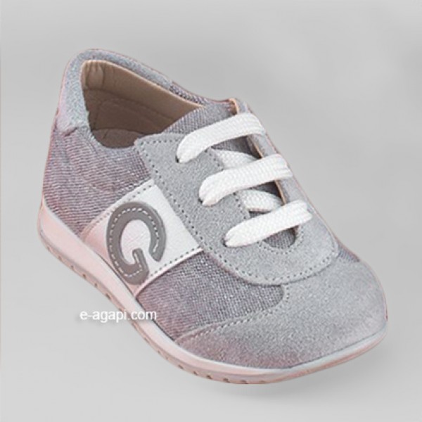 Baby boy shoes - Sports Athletic - Toddler first steps shoes - size 4-9 US - EU 19-25 - Grey 