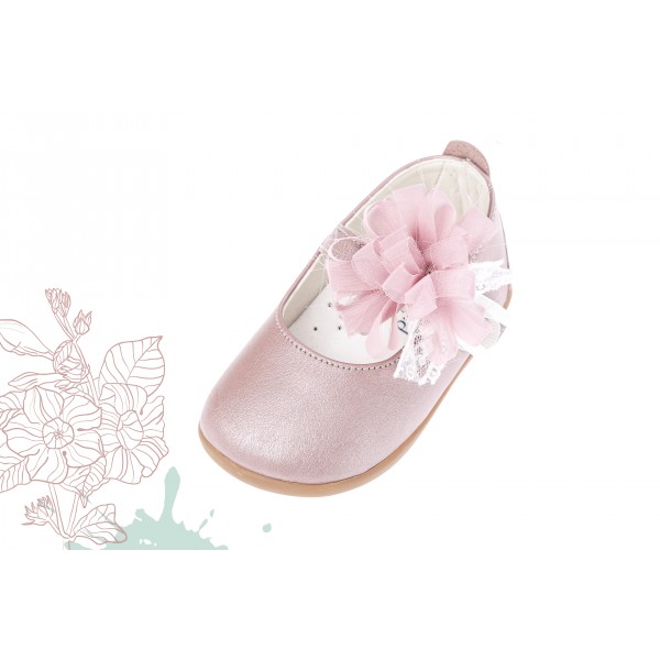 Baby girl shoes Toddler leather shoes Pink baptism shoes 