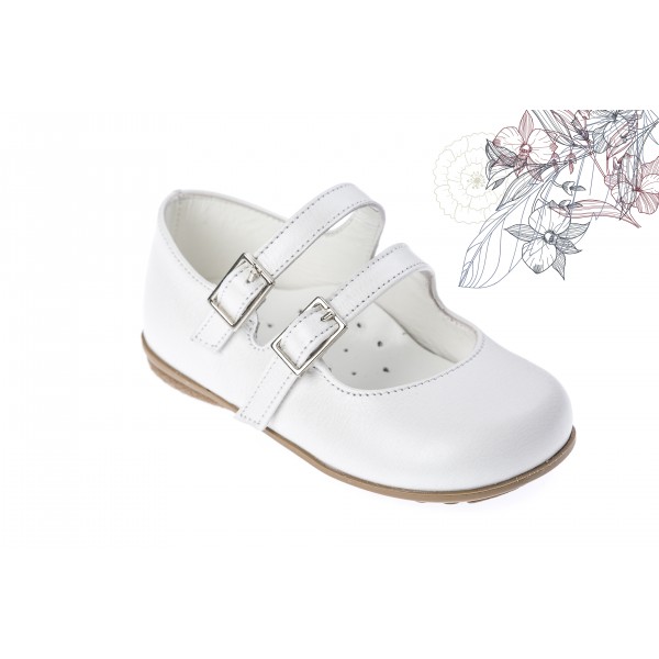Baby girl shoes Toddler leather shoes White straps baptism shoes 