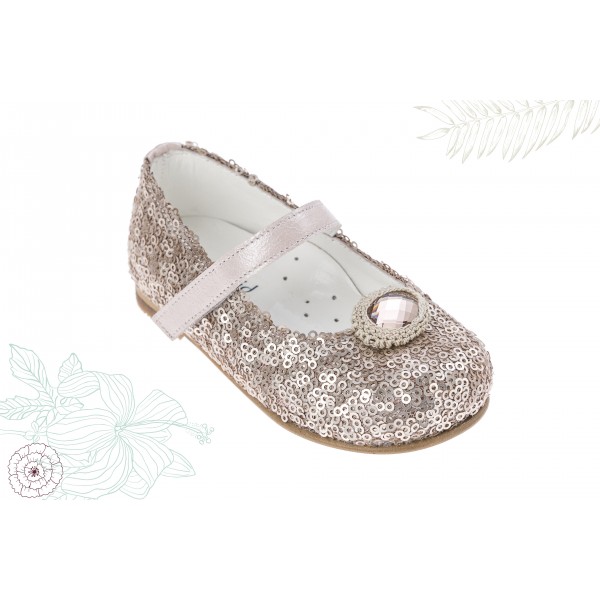 Baby girl shoes Toddler leather shoes Pink sequin baptism shoes 