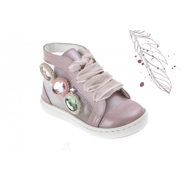 Baby girl sneakers shoes Toddler leather shoes Pink jewel baptism shoes 