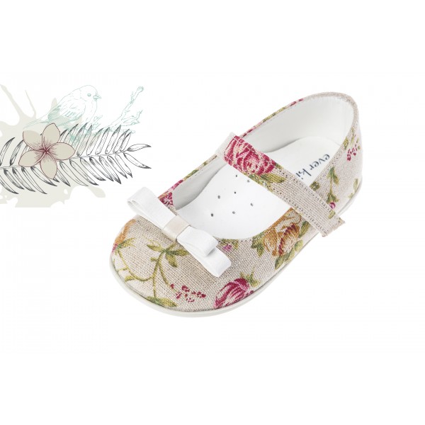 Baby girl shoes Toddler leather shoes Floral baptism shoes 