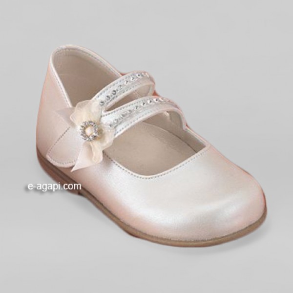 Baby girl shoes - Strass - Wedding leather shoes - size 4-9 US - EU 19-25 - White