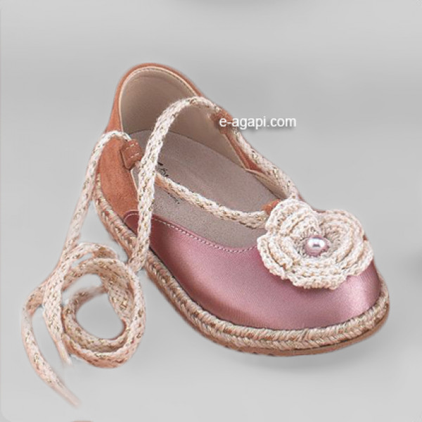 Baby girl shoes Espadrilles Toddler leather shoes Pink baptism shoes