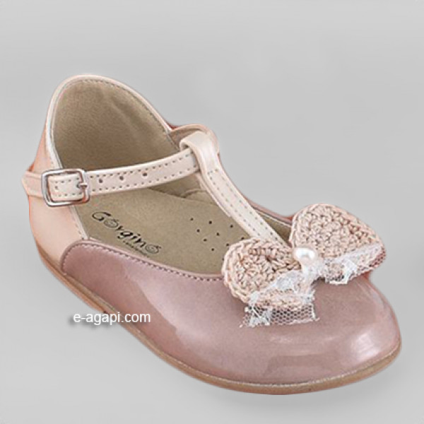 Baby girl shoes Flowergirl shoes Toddler leather shoes Ecru Vintage pink