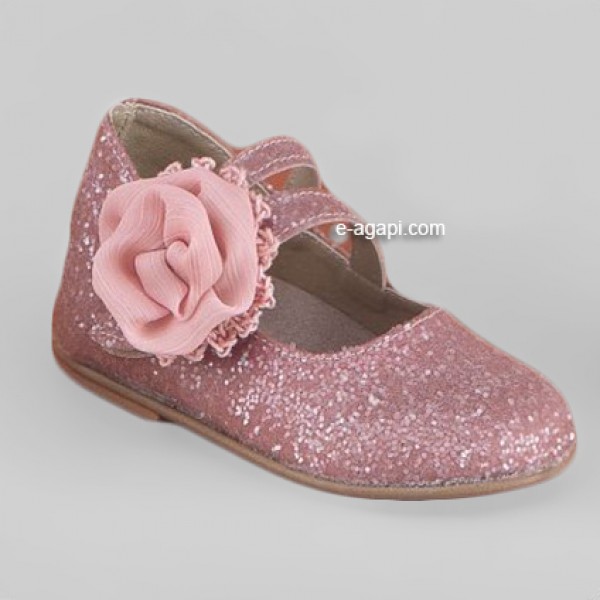 Baby girl shoes - Sparkle - Toddler leather shoes - size 4-9 US - EU 19-25 - Pink