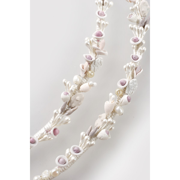 Stefana crowns handmade Wedding decorations porcelain floral