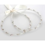 Stefana crowns Wedding bride groom accessories porcelain pearl floral