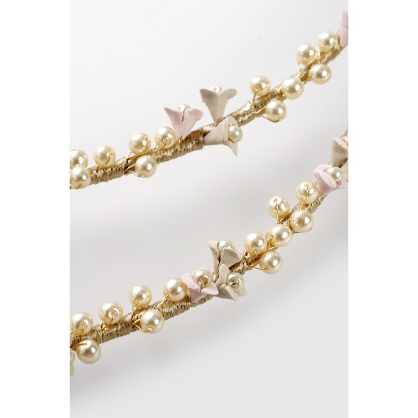 Stefana crowns handmade Wedding decorations porcelain pearl