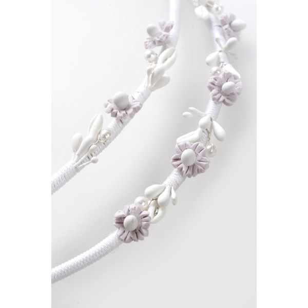 Stephana Greece wedding crowns set Bride hair accessories porcelain floral pearl