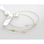 Stephana hair crowns Greek wedding ceremony silver plated