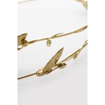 Stephana Greece wedding crowns set Bride hair accessories 24k gold plated