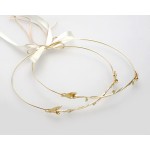 Stephana Greece wedding crowns set Bride hair accessories 24k gold plated