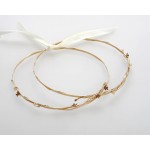 Stefana crowns handmade Wedding decorations set 24k gold plated