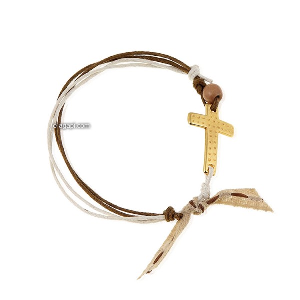 Baptism favors Greek martyrika cross witness bracelets for boys with gold cross